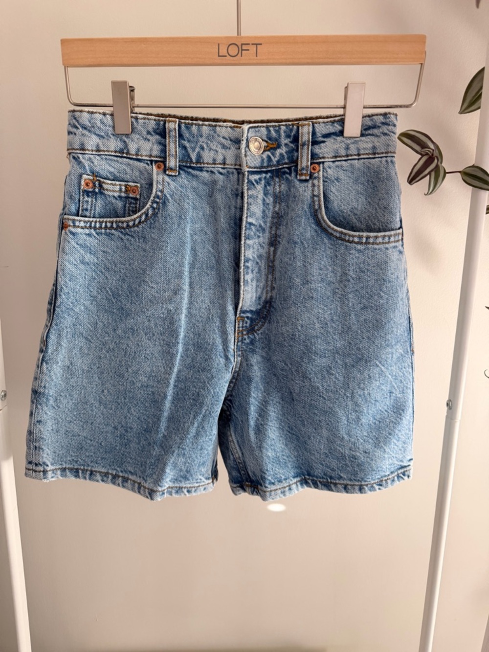 Zara Light Blue Men's Denim Shorts